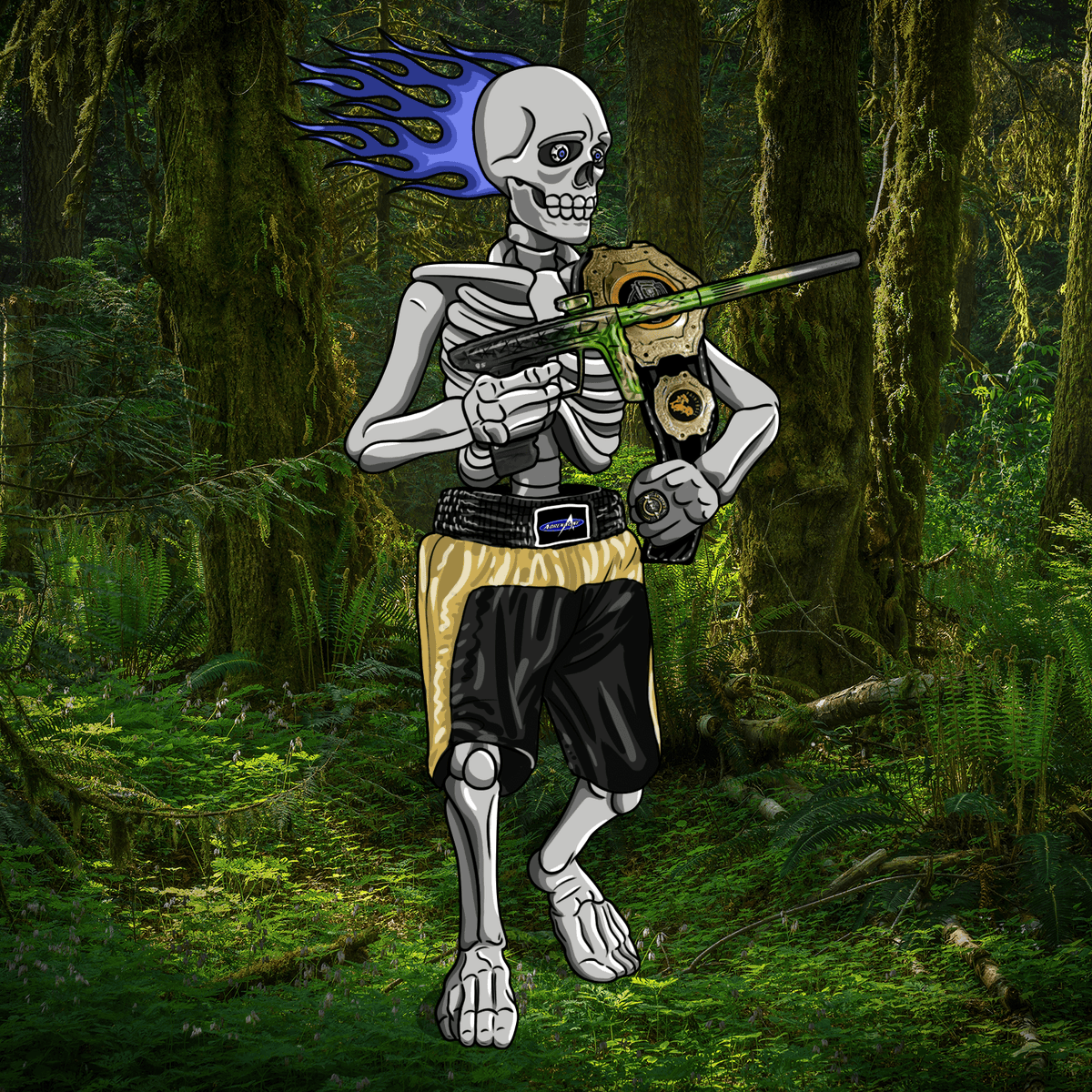 Adrenaline Skully Nft Stunna In Woods With Gloves