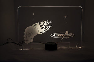 Lighted Adrenaline Display Stand - Clear with Single Multi-Color LED Array - Adrenaline